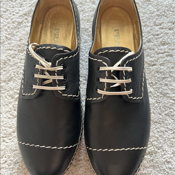 Authentic💯 PRADA Platform sneakers in black. - Picture 5 of 11